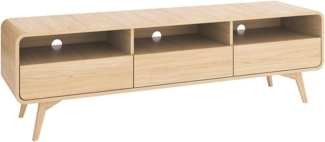 Vente-unique - TV-Möbel mit 3 Schubladen & 3 Ablagefächern - Holzfarben - JALEMO