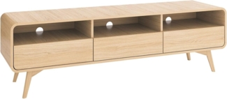 Vente-unique - TV-Möbel mit 3 Schubladen & 3 Ablagefächern - Holzfarben - JALEMO