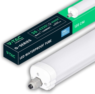V-TAC Feuchtraumleuchte LED 120 CM - 36W - Wasserdichte LED-Deckenleuchten IP65 - Verknüpfbar - Lampe 4320 Lumen für Wand, Garage, Shop - LED Röhre - Nassraumleuchte - Licht 4000K Neutralweiß