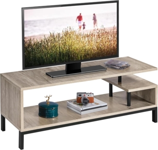 Yaheetech TV-Schrank Fernsehtisch TV Lowborad mit Ablage Industrie-Design Fernsehschrank für Fernseher bis zu 55 Zoll, Grau