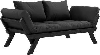 KARUP DESIGN BEBOP Futonsofa Gestell Schwarz Matratze Dunkelgrau