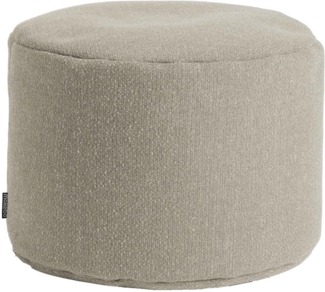 mokebo Pouf Der Ruhepouf (aus nachhaltigem Recyclingstoff), Sitzhocker, Bodenkissen, Fußhocker, Hocker & Sitzkissen rund in Beige