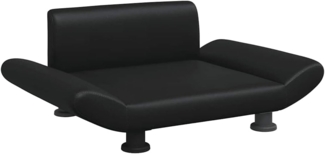 vidaXL Hundebett Schwarz 70x45x28 cm Kunstleder 172001