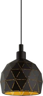 Eglo 33345 Pendelleuchte ROCCAFORTE schwarz, gold Ø17cm H:110cm