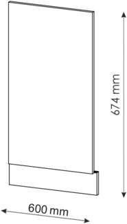 Vicco Frontblende Fame-Line, Grün-Gold Landhaus/Anthrazit, 60 cm ohne Arbeitsplatte