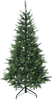 Arnusa Künstlicher Weihnachtsbaum Spritzguss Premium wie echt mit Klappsystem und Tasche Naturgetreu, Edeltanne, tolle Qualität 150 cm Höhe und 1093 Spitzen