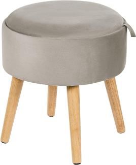 Hocker NEELY Grau Samtstoff