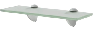vidaXL Schwebendes Regal, Glas mattiertes Weiß, 0,8 x 20 x 30 cm