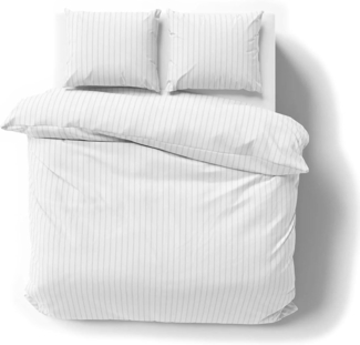 Lorena Mako-Satin Bettwäsche Verona|Kissenbezug einzeln 50x70 cm| weiss