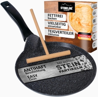STONELINE Crêpepfanne, Aluminiumguss, Ø 25 cm, Induktion, mit Teigverteiler