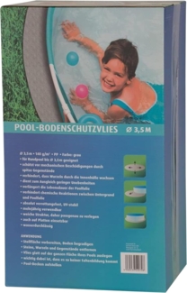 NOOR Pool-Bodenschutzfliese Poolvlies - Unterlage für rund Pools - Schutz vor Beschädigungen, verrottungsfest & UV-stabil - mehrjährig verwendbar - 140 g/m²