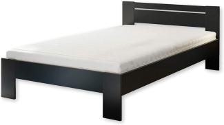 CANNES Futonbett 120x200 cm - Minimalistisches Jugendzimmer Bett in Schwarz - 125 x 71 x 204 cm (B/H/T)