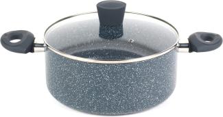 Russell Hobbs RH00849EU Nightfall Stone kochtopf, BPA-Frei, 4.5L Ungefähre Füllmenge antihaftbeschichtet 24cm töpf, Suppentopf klein mit Dampfauslass glas deckel, kochtöpfe induktion, Bakelite-griffs