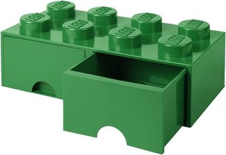Lego 'Storage Brick 8' Aufbewahrungsbox grün mit 2 Schubladen