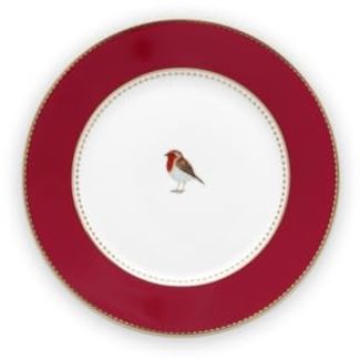 PiP Studio Brotteller Love Birds Brotteller rot 17cm, Plate Love Birds Red 17cm