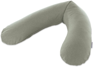 Theraline Ersatzbezug für Das Original Schwangerschaftskissen & Stillkissen, Stillkissen Bezug 190 cm, Bamboo Collection aus Bambusviskose und Bio-Baumwolle, Farbe: Melange grün-grau