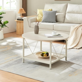 Couchtisch Filem Ø80x46 cm Sandfarben [en. casa]