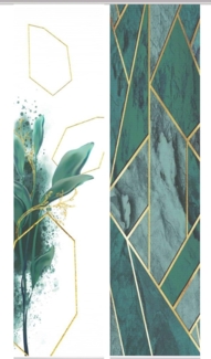 HOME in green Schiebegardine SIGNUM (2 St), Paneelwagen, halbtransparent, SET DIGITALDRUCK,BAMBUSOPTIK RECYCELT