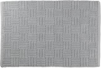 kela Badematte Leana, 100x60 cm, 100% Baumwolle, felsgrau, rutschhemmend, waschbar bei 30° C, für Fußbodenheizung geeignet, 23522