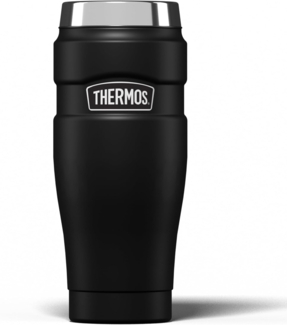 Thermos King Reise-Thermobecher, Edelstahl, 470 ml, mattes schwarz, 0,47 l