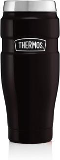 Thermos King Reise-Thermobecher, Edelstahl, 470 ml, mattes schwarz, 0,47 l