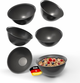 BigDean Müslischalen 6 Stück bruchfest 700ml in elegantem schwarz Lieblingsschalen