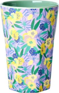 Rice Fancy Pansy Print Melamin Becher Tall