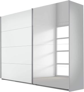 Rauch Schwebetürenschrank mit Spiegel Weiß Alpin 2-türig, BxHxT 270 x 210 x 62 cm