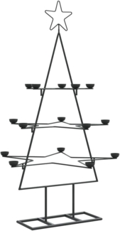 vidaXL Metall-Weihnachtsbaum zum Dekorieren Schwarz 105 cm 4018963