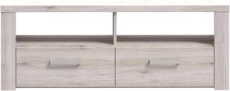 FORTE Portland TV-Unterschrank, Holzwerkstoff, Beige/Braun, 126,9 x 41 x 52 cm