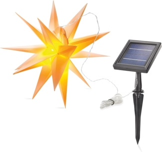 esotec LED Solarleuchte Weihnachtsstern Ø35cm, 2 Leuchtfarben, 4000K, Weihnachtsdeko 102573