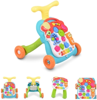 Moni Lauflernwagen Musik N5218 Spieltisch Musikpanel Melodien Lichter Geräusche orange