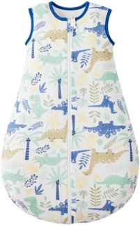 Duomiaomiao 2.5Tog Schlafsack Baby Ganzjahres, 100% Baumwolle Baby Schlafsack Winter, Mädchen Neugeboren,Warmer Schlafsack Neugeborene Kinder(2.5 TOG/Dinosaurier/100)