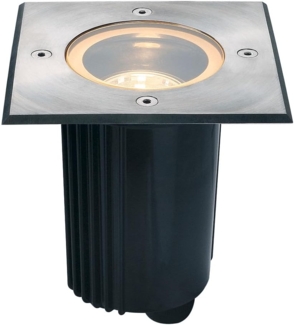 SLV No. 229324 DASAR 80 GU10 Bodeneinbauleuchte eckig Edelstahl 316 max. 35W IP67
