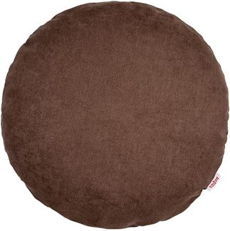 beties Kissenhülle FarbTon, (1 Stück), Chenille-Haptik in Raumausstatter Qualität rund ca. 40 cm kaffee-braun