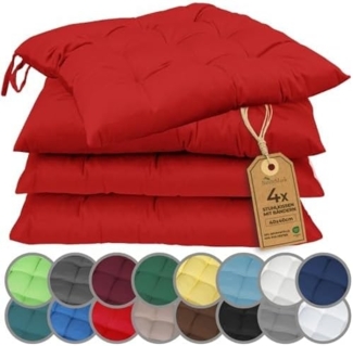 NatureMark Sitzkissen Sitzkissen 40 X 40 CM, Universal Sitzpolster Kissen, schadstoffgeprüft, Rot