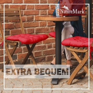 NatureMark Sitzkissen Sitzkissen 40 X 40 CM, Universal Sitzpolster Kissen, schadstoffgeprüft, Rot