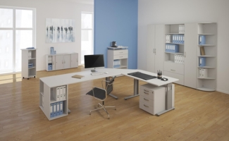 Schiebetürenschrank Oberboden 25 mm, 80x42x80cm, Lichtgrau Lichtgrau