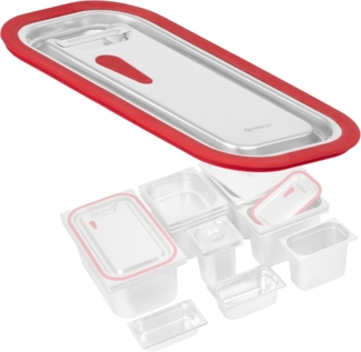 Mahlzeit Thermobehälter GN Behälter Deckel mit Silikonrand für GN 1/3, Edelstahl Gastrodeckel, Edelstahl, (1-tlg), Mit Vakuumablassventil