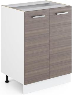 Vicco Küchenschrank R-Line Hängeschrank Unterschrank Küchenzeile Küchenunterschrank Arbeitsplatte, Möbel verfügbar in anthrazit und weiß (edelgrau ohne Arbeitsplatte, Unterschrank 60 cm)