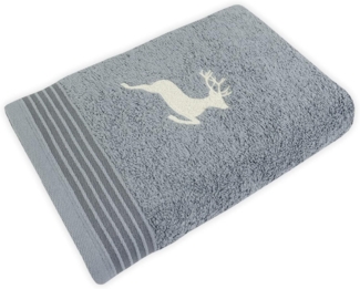 framsohn frottier Handtuch Frottierserie Hirsch Gästetuch Handtuch Duschtuch, (1-St), Mit Stick