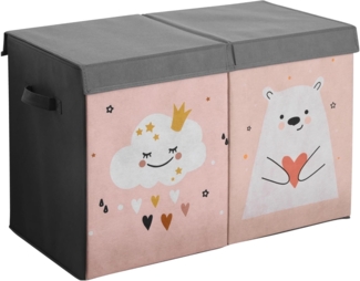 Navaris Aufbewahrungsbox Kinder Aufbewahrungsbox groß - Spielzeug Aufbewahrung - Box pink (1 St)