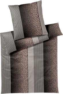 JOOP Bettwäsche Leo taupe|155x200 cm + 80x80 cmJOOP Bettwäsche Leo taupe
