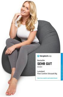 Lumaland 'Flexi Comfort' Sitzsack, Medium, 142x84 cm, Dunkelgrau