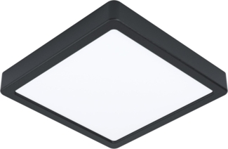 Eglo 900109 LED Badezimmer Deckenleuchte FUEVA-Z schwarz L:21 B:21 H:2. 8cm dimmbar IP44 2700-6500K mit Connect-Z Funktion