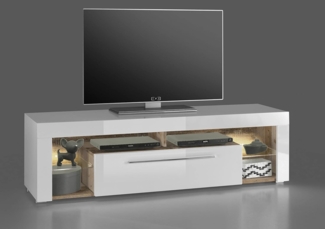 Lowboard GOAL 13 Weiß Hochglanz-Old Style