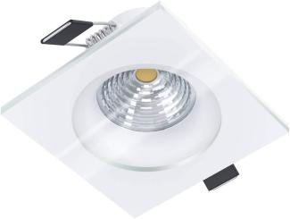 Eglo 98239 Hochvolt LED Einbauleuchte SALABATE weiß klar L:8,8cm B:8,8cm H:4,2cm IP44 dimmbar