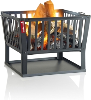 Barbecook Feuerkorb, eckig, lackierter Stahl Schwarz, 62 x 62 x 48,5 cm