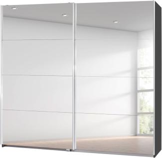 rauch möbelwerke gmbh Caracas Schwebetürenschrank, Holzwerkstoff, Grau-metallic, 226x210x62