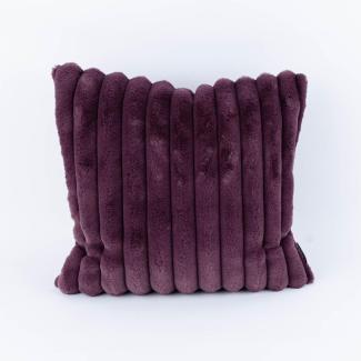 Magma Heimtex Kissenhülle RAYA, 45 x 45 cm, Aubergine, Polyester, Samtoptik, (1 Stück)